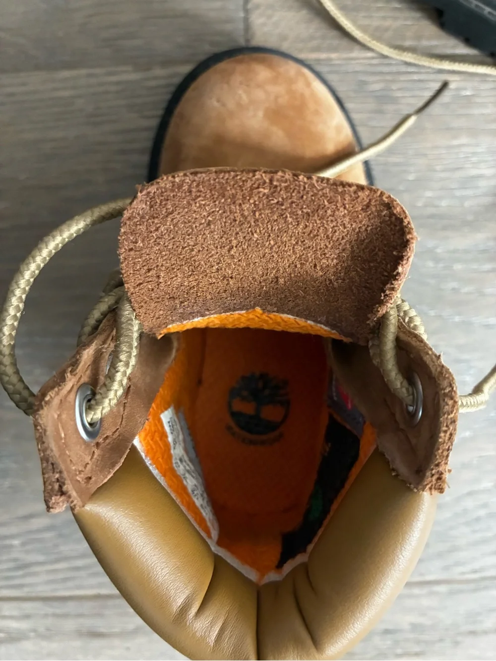 Baby Timberlands Medium Brown Nubuck Lace-Up Boots Size 5